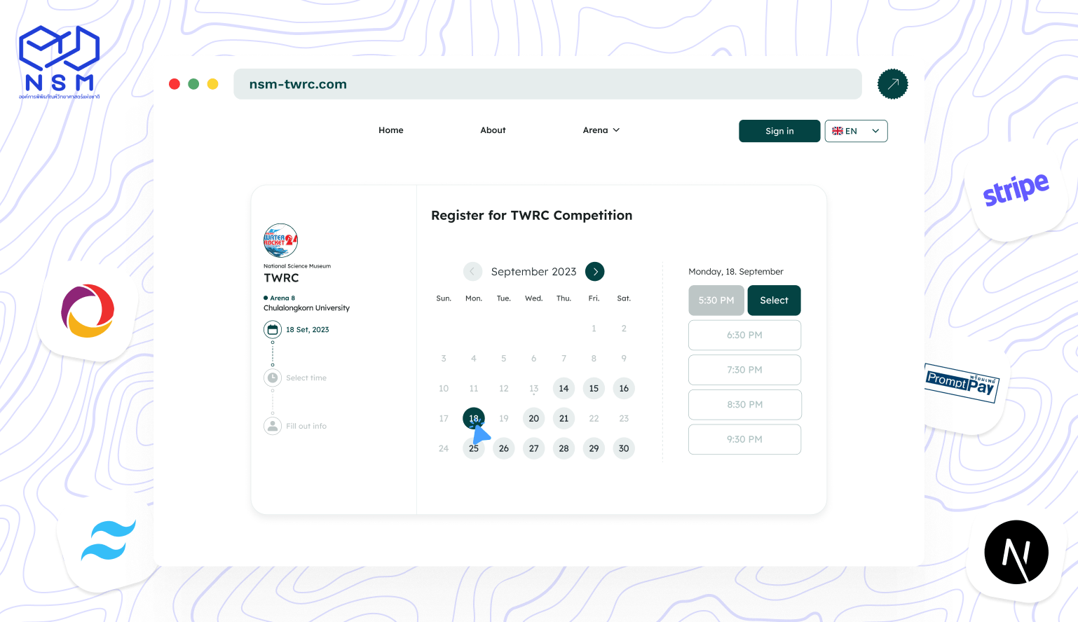 TWRC booking app